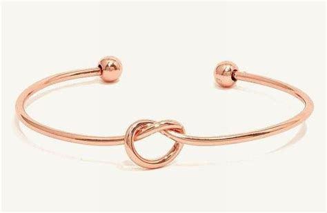 rose gold love knot bracelet